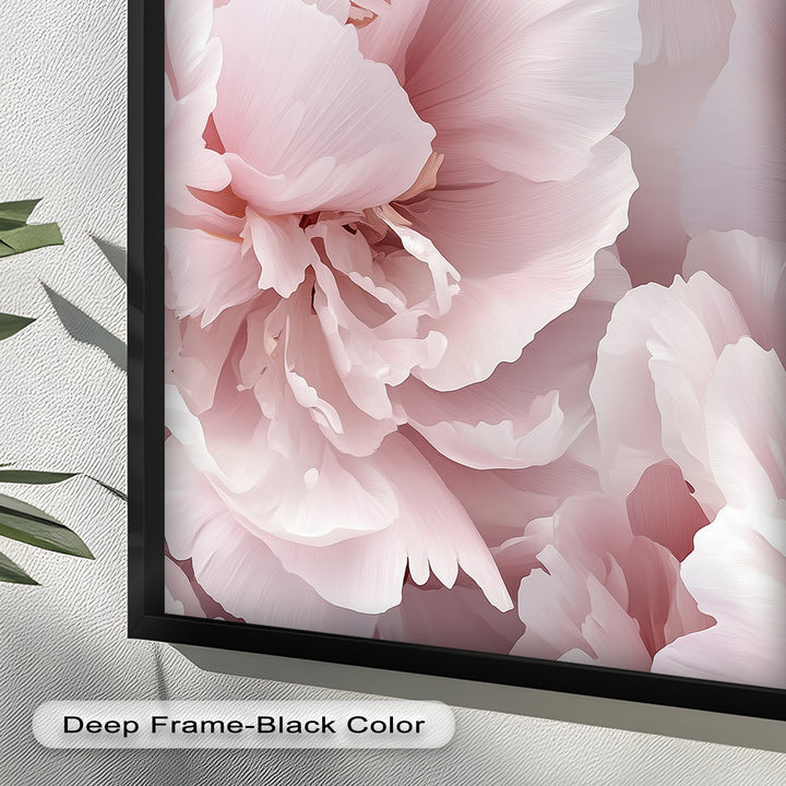 Blushing Petal Bloom – Soft Pink Peony Flower Oil Painting