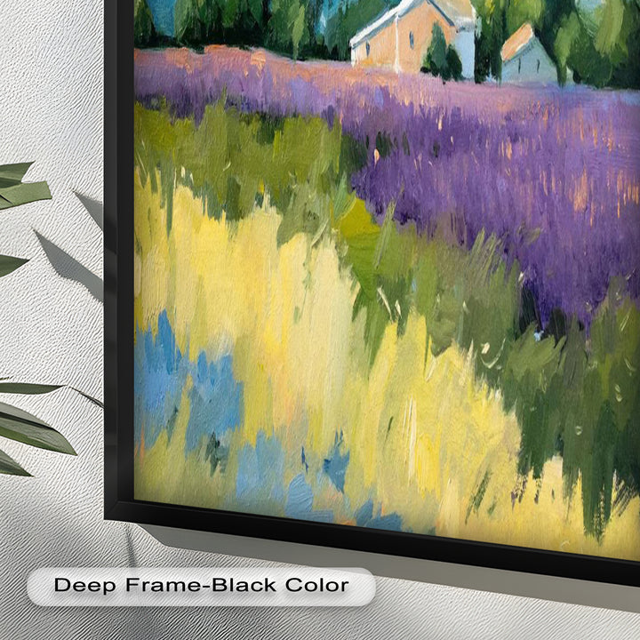 Lavender Fields in Provence – Impressionist Landscape Oil Painting