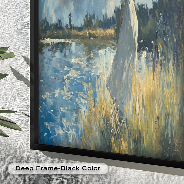 Lady by the River – Impressionist Oil Painting