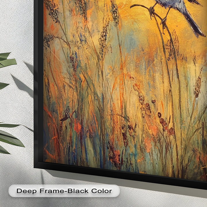 Twilight Songbird – Expressive Bird Oil Painting