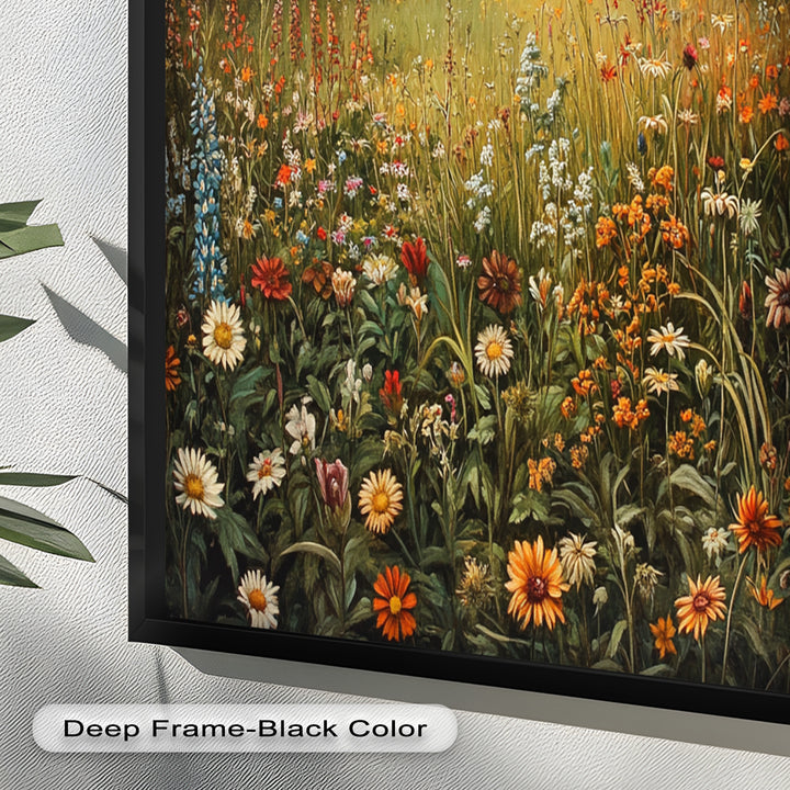 Whispers of Meadow Bloom – Colorful Wildflower Field Oil Painting