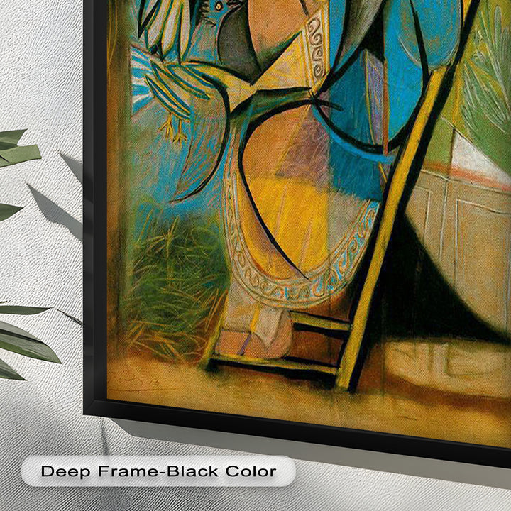 The Nesting Spirit – Cubist Mother and Bird Picasso Oil Painting