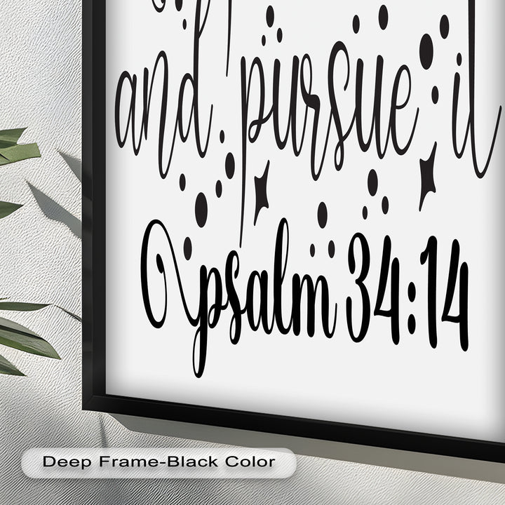 Seek Peace and Pursue It – Psalm 34:14 Bible Oil Paintings