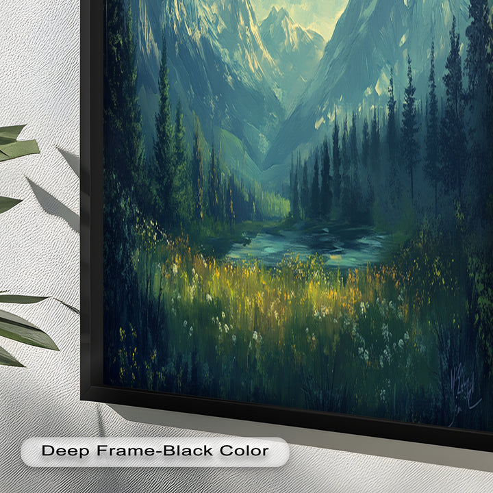 Mystic Mountain Solitude – Enchanting Landscape Oil Painting