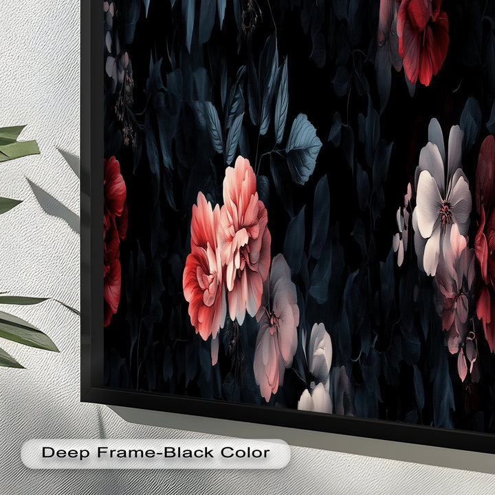 Dark Romantic Floral Wall Art – Floral Oil Painting