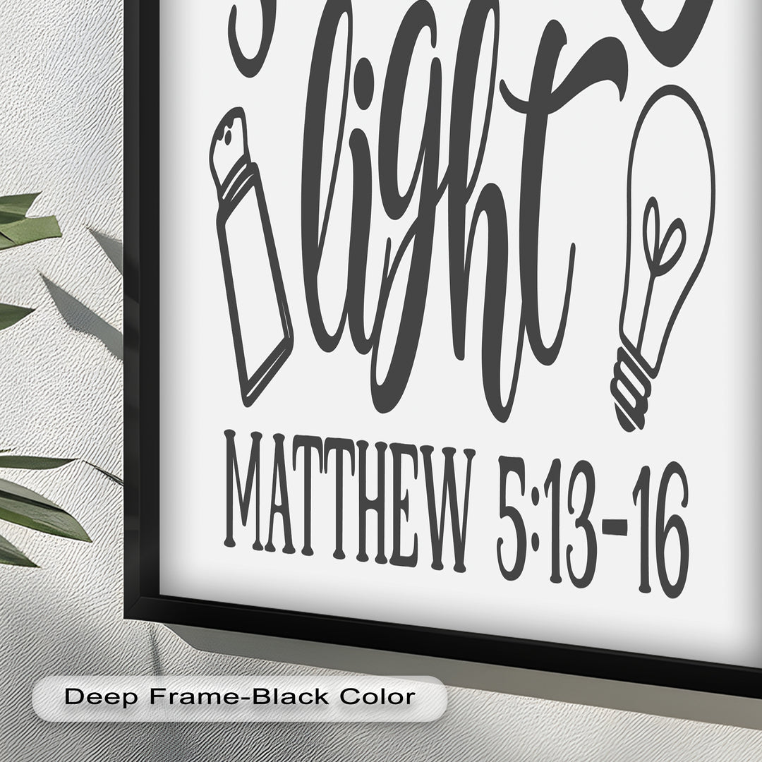 Salz und Licht – Ölgemälde christlicher Schrift