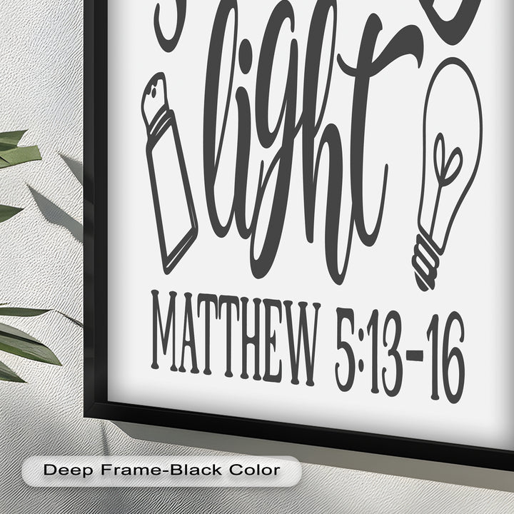 Salz und Licht – Ölgemälde christlicher Schrift
