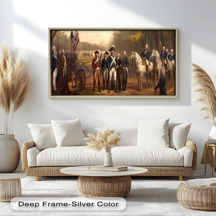Revolutionary March – American Army Oil Painting