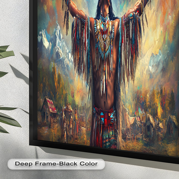 Call of the Sky – Native Ceremony Oil Painting