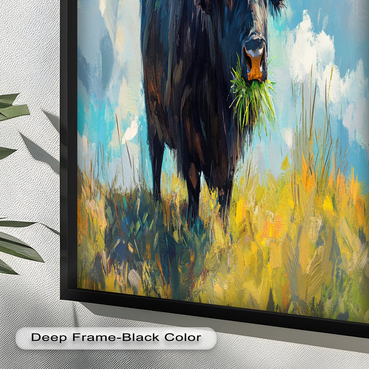 Highland Bull – Abstract Oil Painting