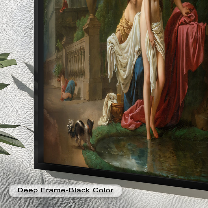 Bathing in the Garden – Neoclassical Elegance Oil Painting