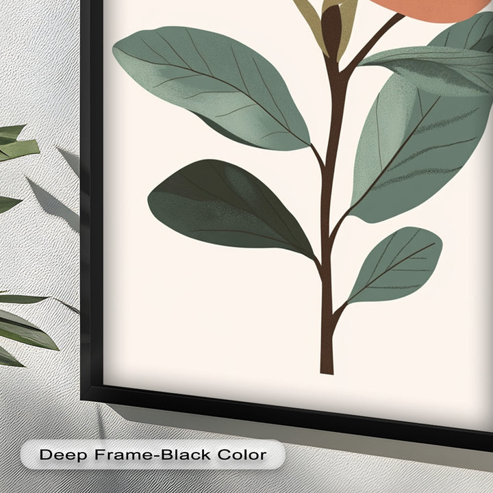 Minimal Magnolia – Elegantes botanisches Ölgemälde