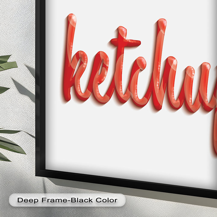 Mustard & Ketchup – Typography Oil Painting