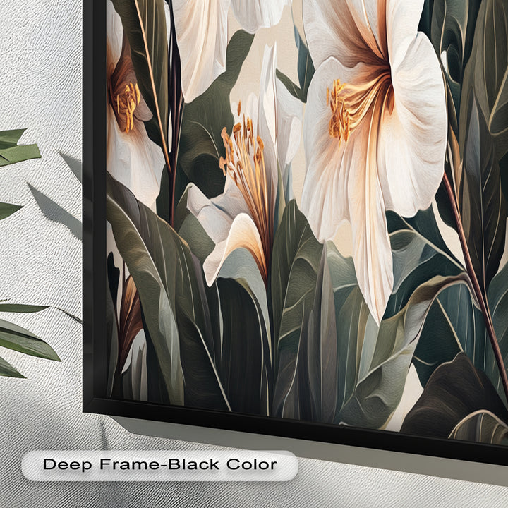 White Hibiscus – Botanical Oil Painting