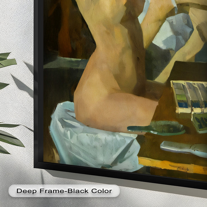 Muted Reverie – Figurative Nude Oil Painting in Earth Tones