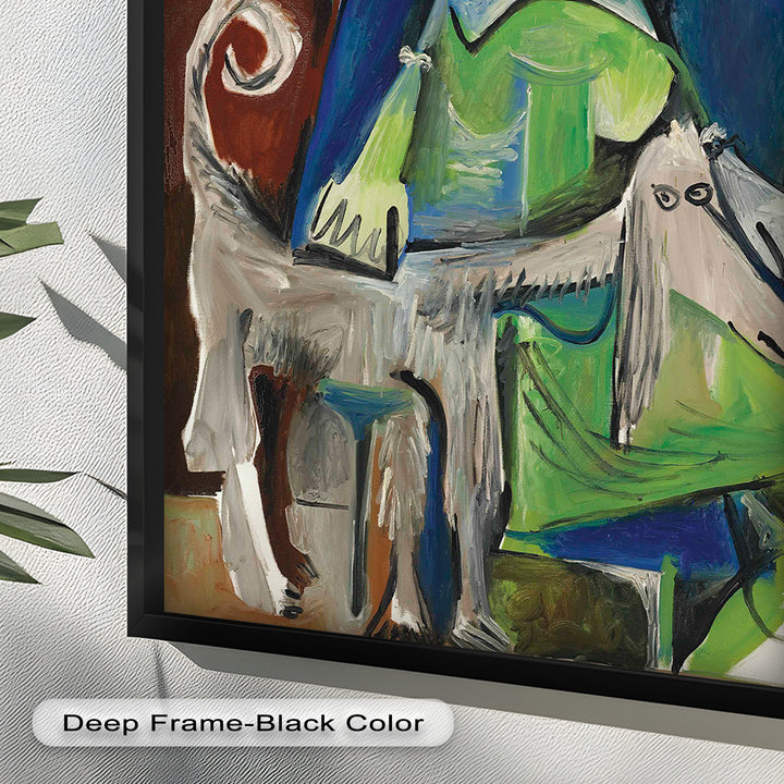 Woman with Afghan Hound – Picasso Oil Painting