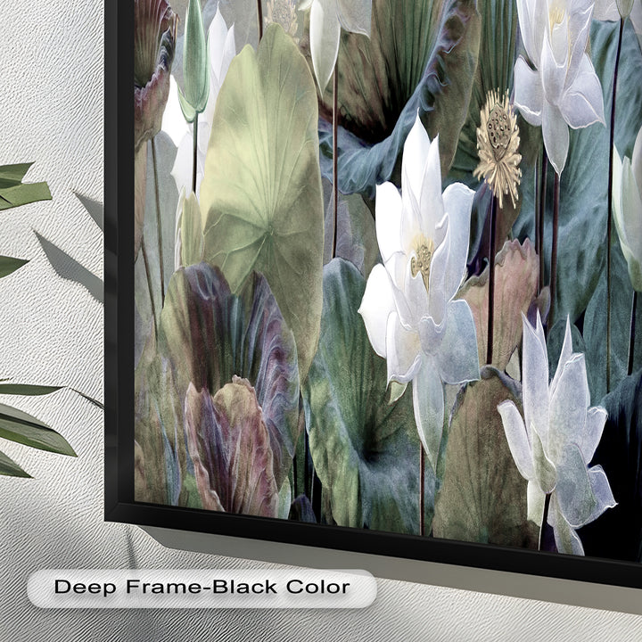 Lotus Flower Botanical – Elegant Floral Oil Painting