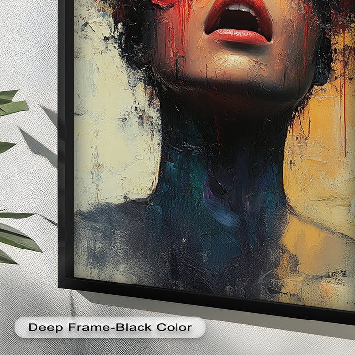 Inferno Within – Fiery Emotional Expression Abstract Oil Painting