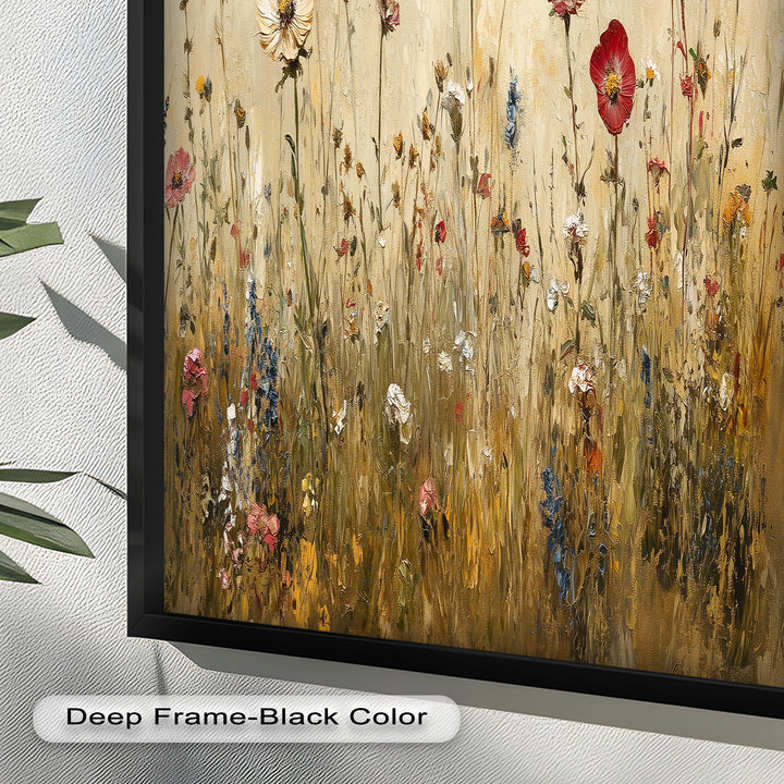 Vintage Wild Flowers – Rustic Floral Oil Painting