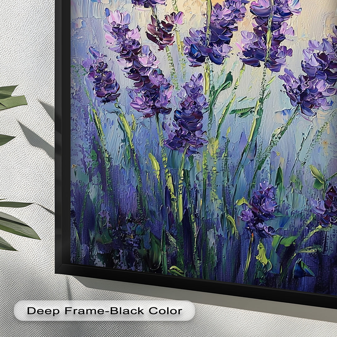 Impressionist Lavender Stalks - Flower Oil Painting