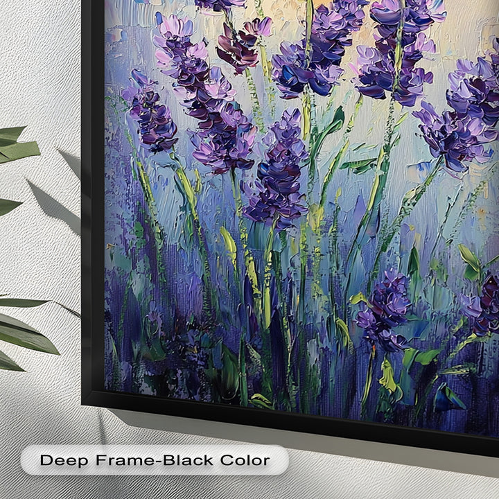 Impressionist Lavender Stalks - Flower Oil Painting