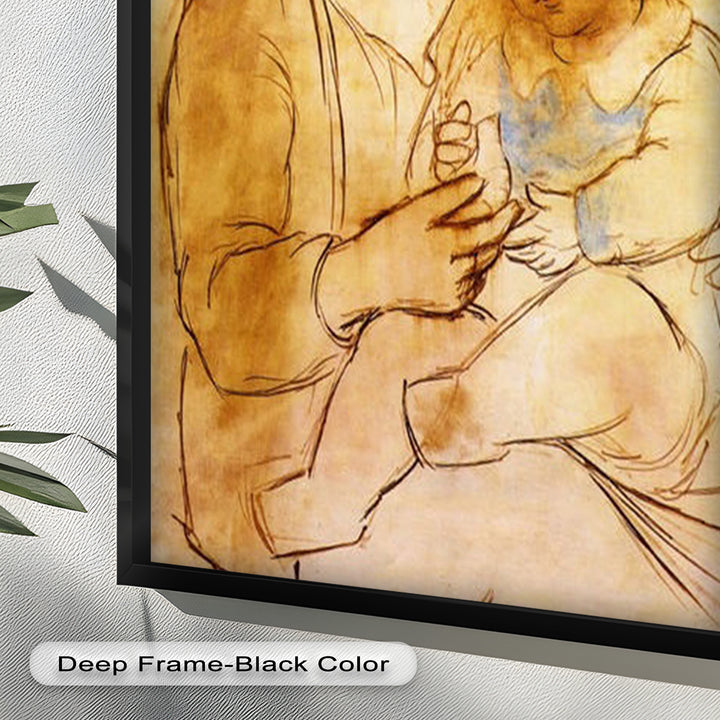 Tender Affection – Mother and Child Picasso Oil Painting
