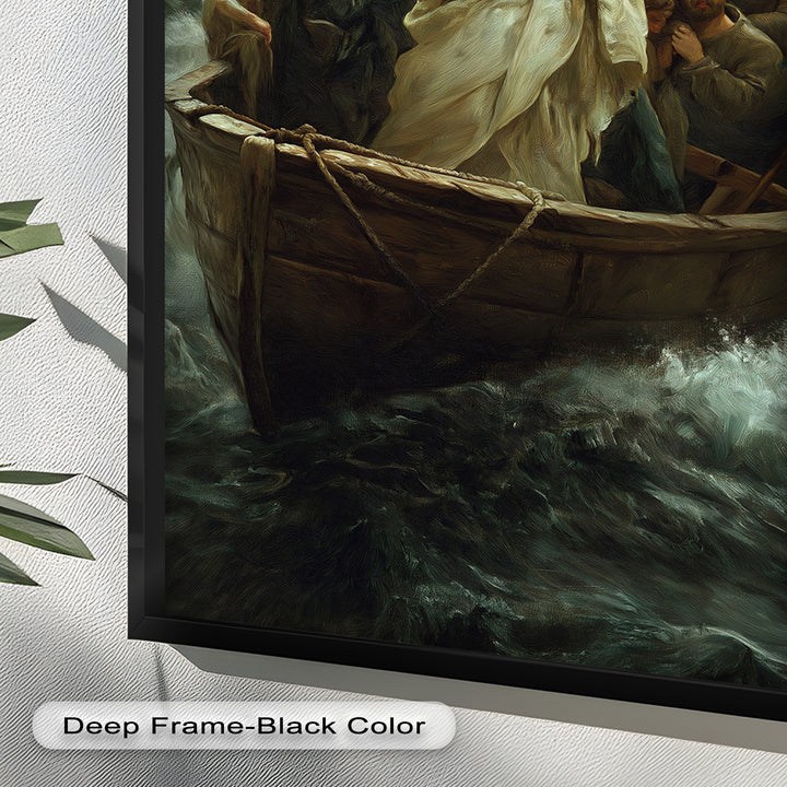 Jesus Calming the Storm Wall Art – Religious Oil Painting