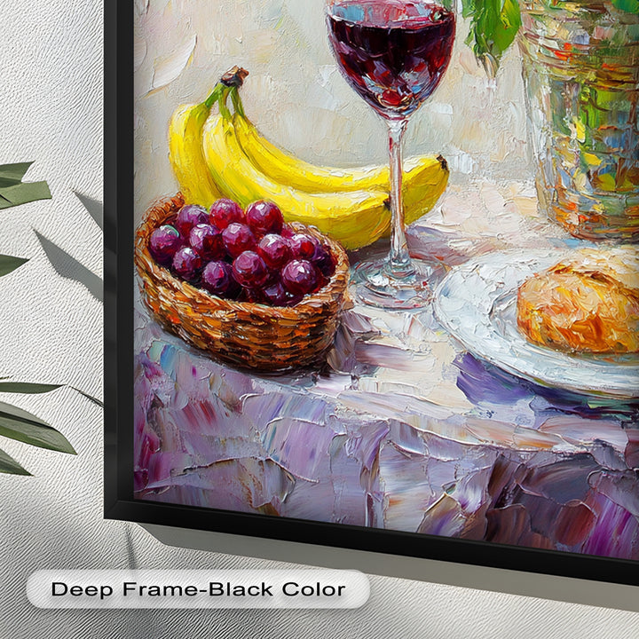 Rose & Fruit Kitchen Decor - Still Life Oil Painting