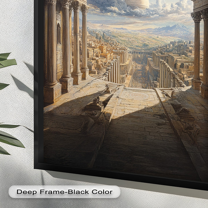 Celestial Archway over an Ancient Metropolis – Renaissance Oil Painting