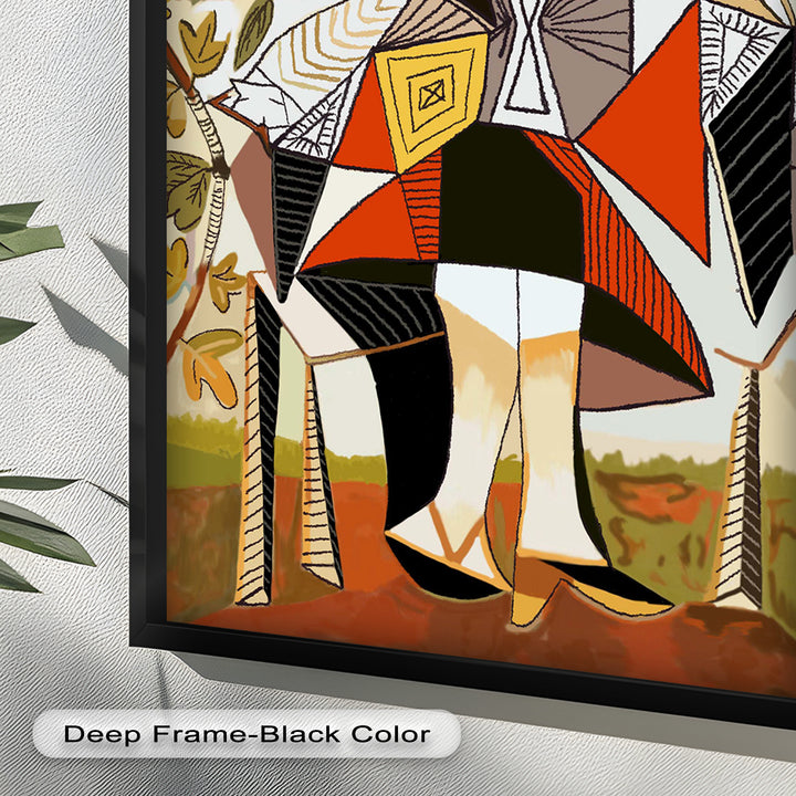Queen Among Leaves – Picasso Style Cubist Oil Painting