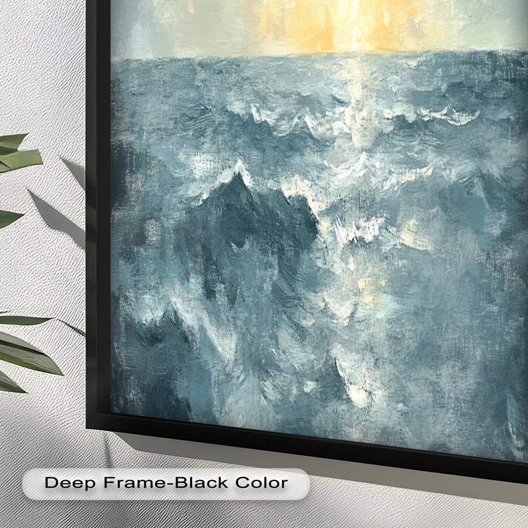 Sunrise Ocean View Decor - Seascape Oil Painting