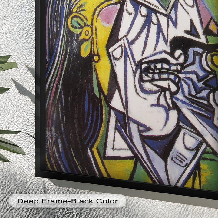 Woman in Anguish – Expressive Cubist Portrait Picasso Oil Painting