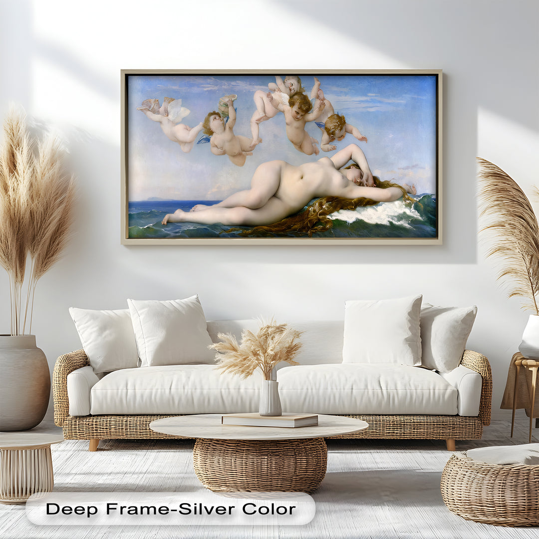 Birth of Beauty – Mythological Sea Nymph and Cherubs Oil Painting