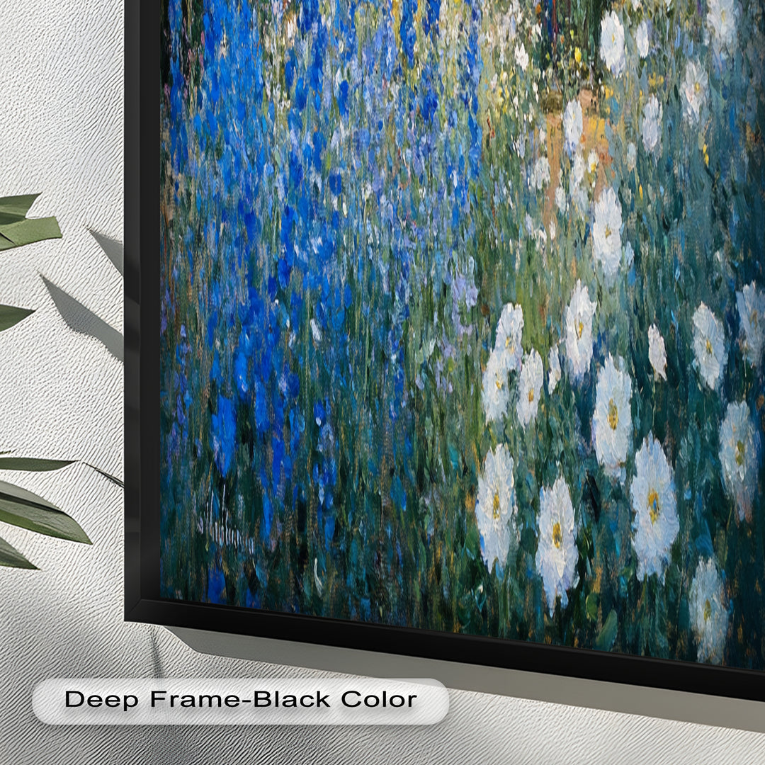 Blue Delphinium - Impressionist Oil Painting