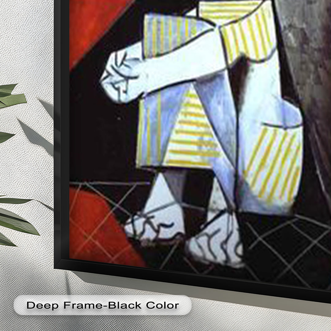 Seated Boy with Striped Garment – Picasso Oil Painting