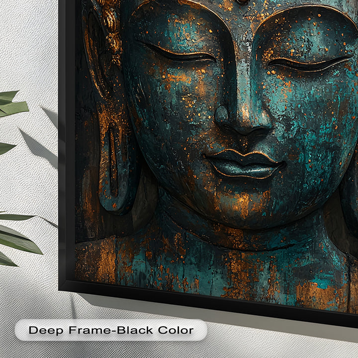 Buddha Portrait Wall Art – Religious Oil Painting