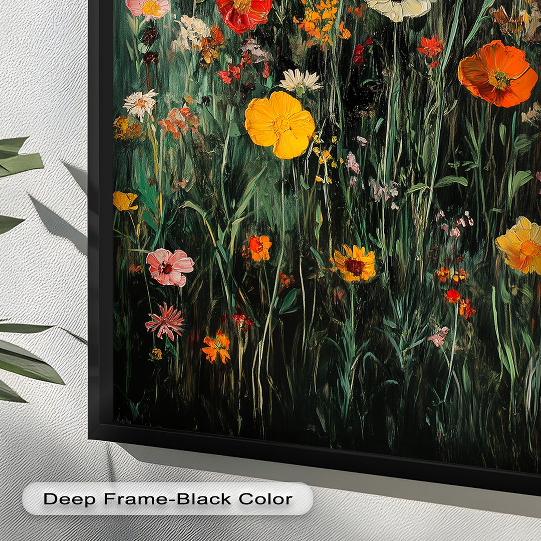Wild Meadow Bloom – Colorful Field Flowers Flower Oil Painting