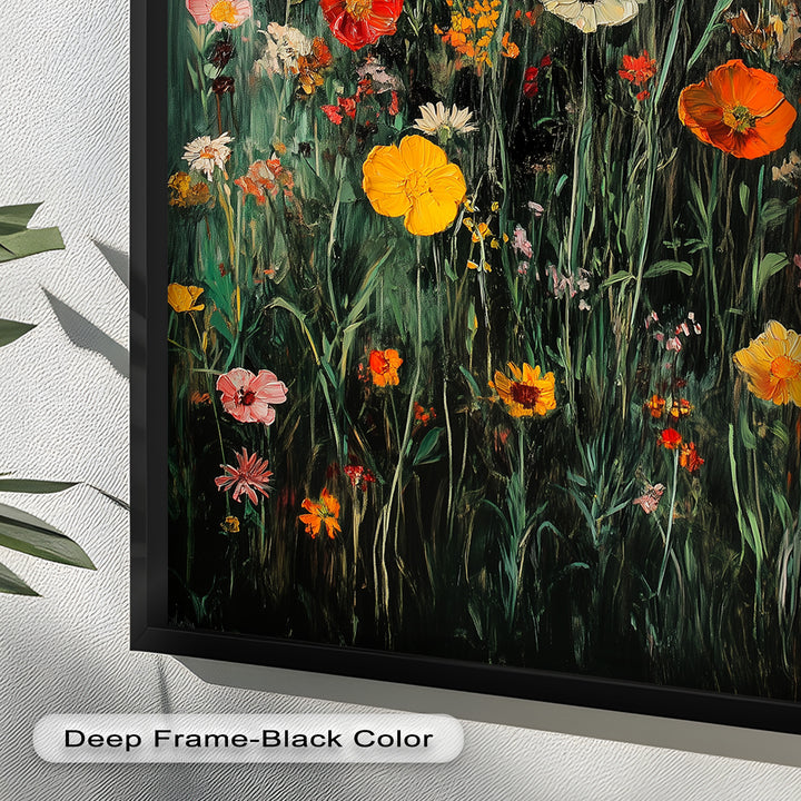 Wild Meadow Bloom – Colorful Field Flowers Flower Oil Painting