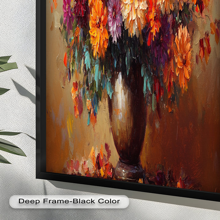 Dahlia Bouquet Wall Art – Still Life Oil Paintings