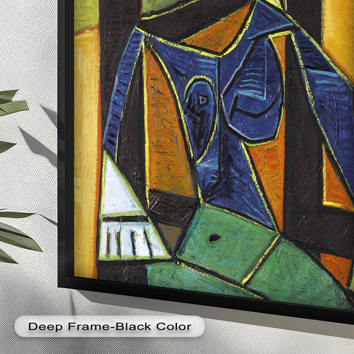 Woman in a Spiral Hat – Picasso-Style Cubist Oil Painting