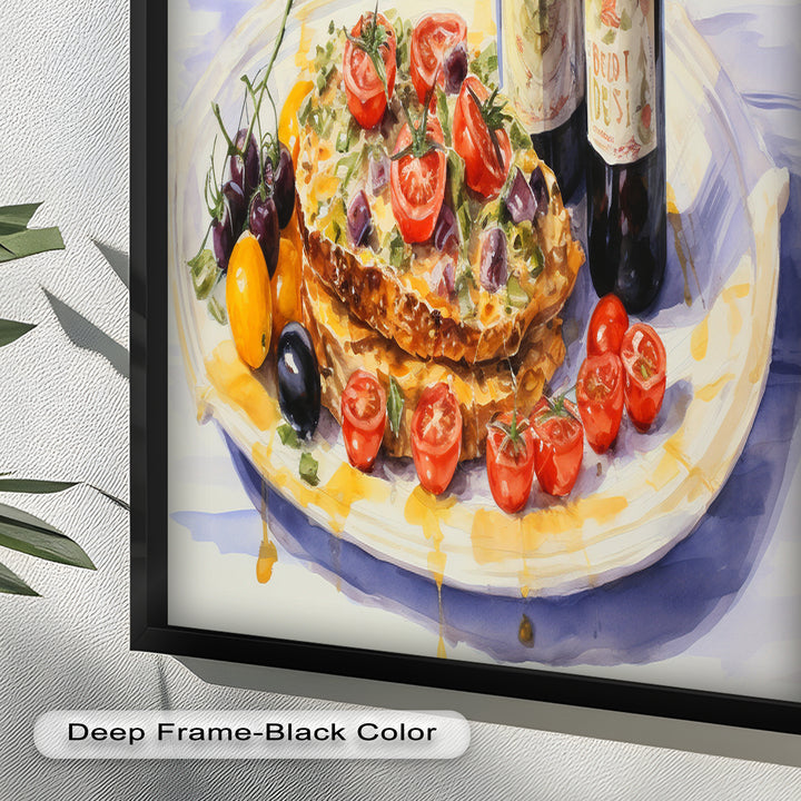 Tuscan Table – Rustic Lasagna and Wine Still Life Food Painting