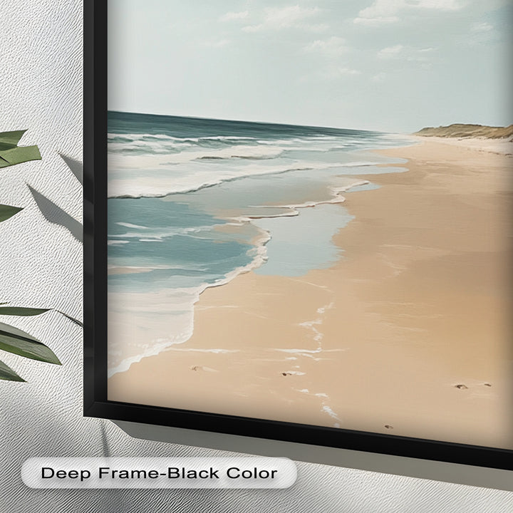 Endless Shoreline – Serene Seascape Oil Painting