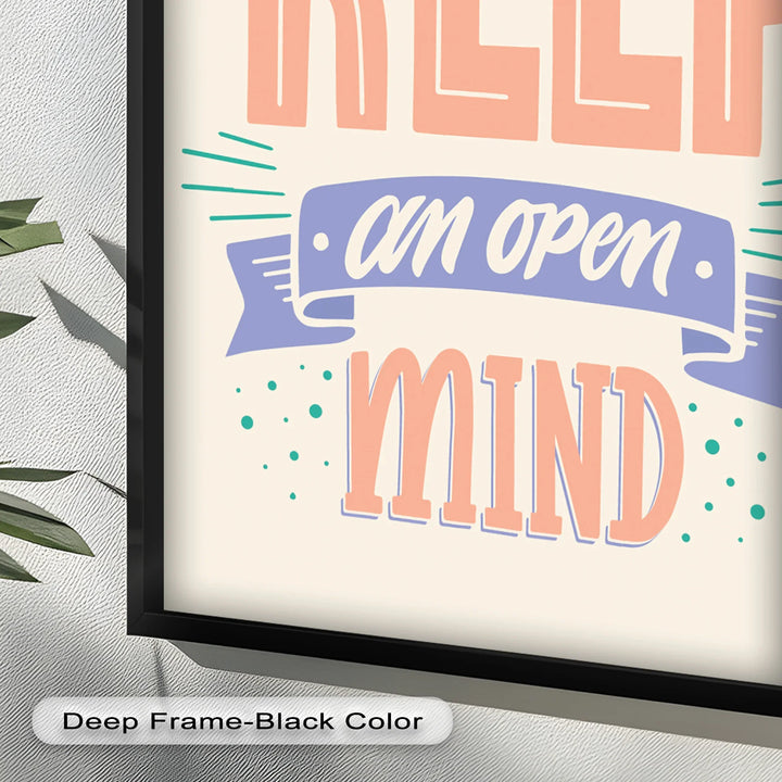 Always Keep an Open Mind – Pastel Typography Oil Painting - MyPhotoStation