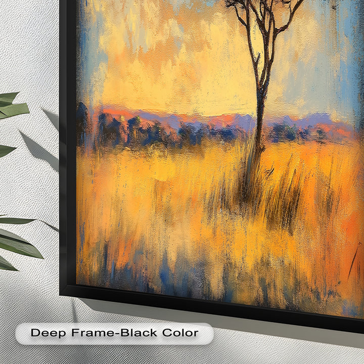 African Savannah Tree Wall Art – Landscape Oil Painting