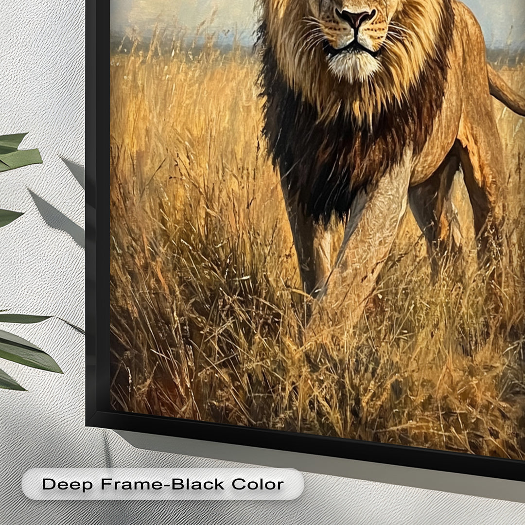 King of the Savannah – Animal Oil Painting