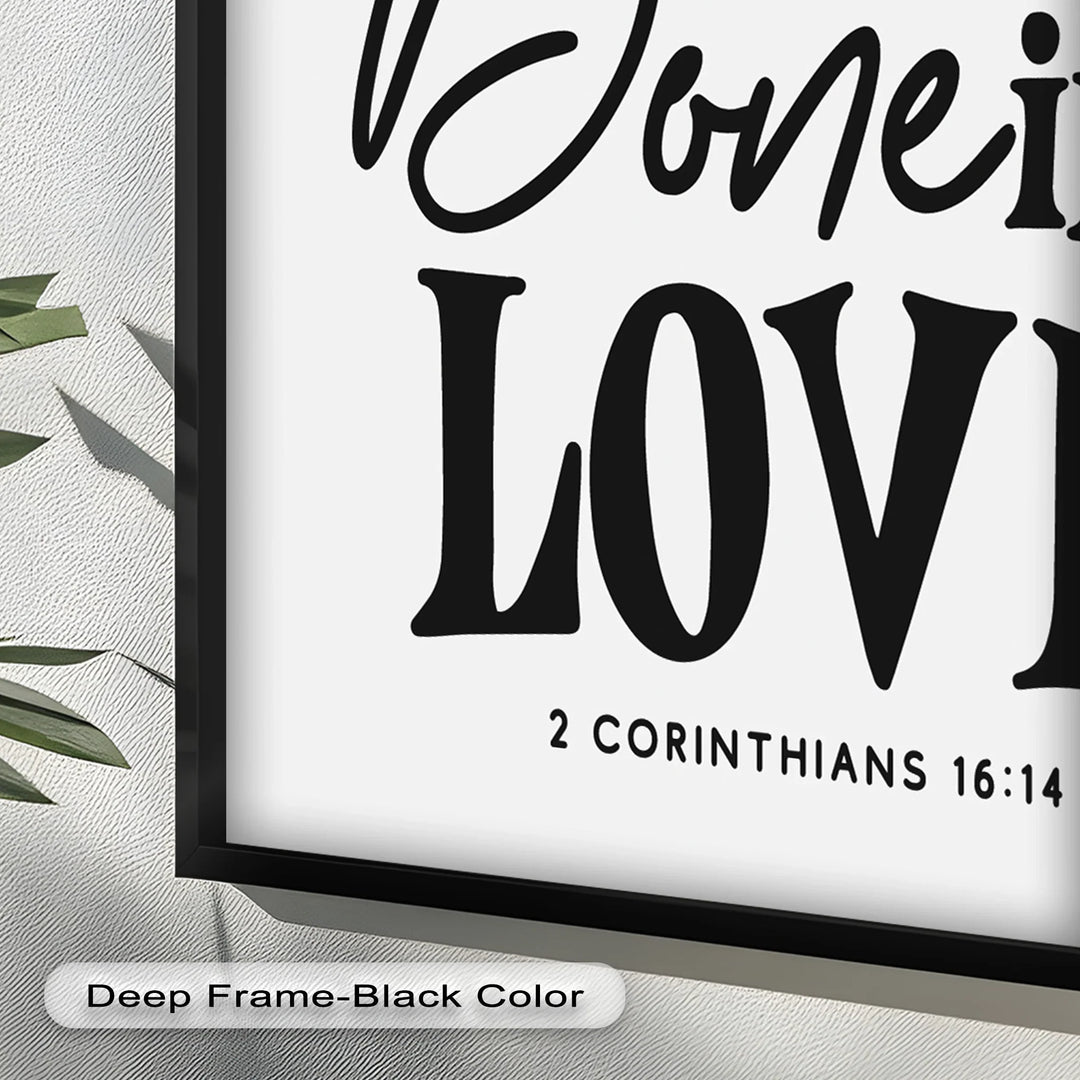 Let Everything Be Done in Love – Scripture Oil Painting - MyPhotoStation