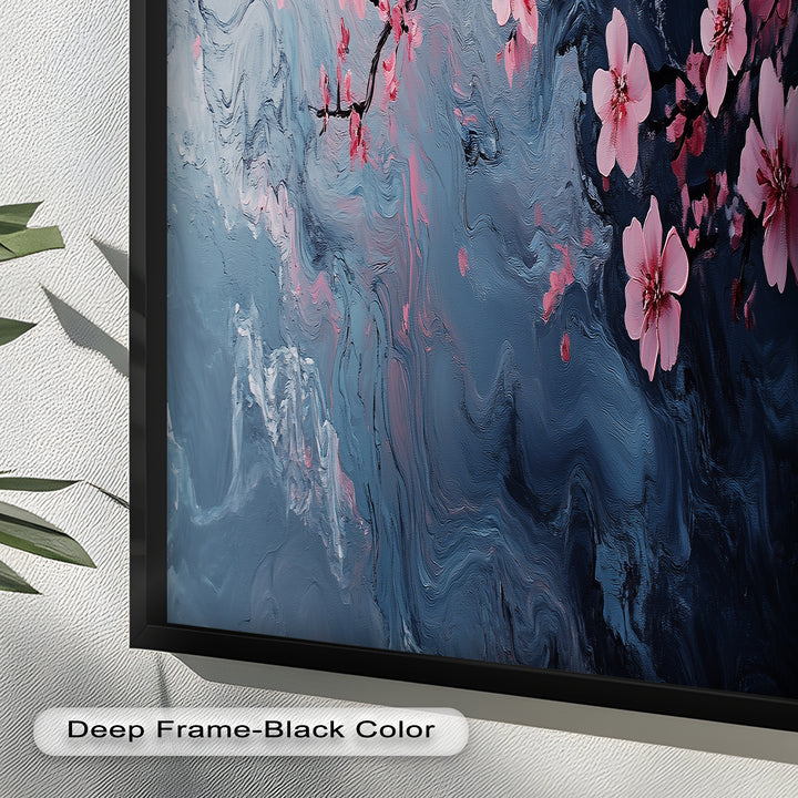 Cherry Blossom Branch Wall Art – Floral Oil Painting