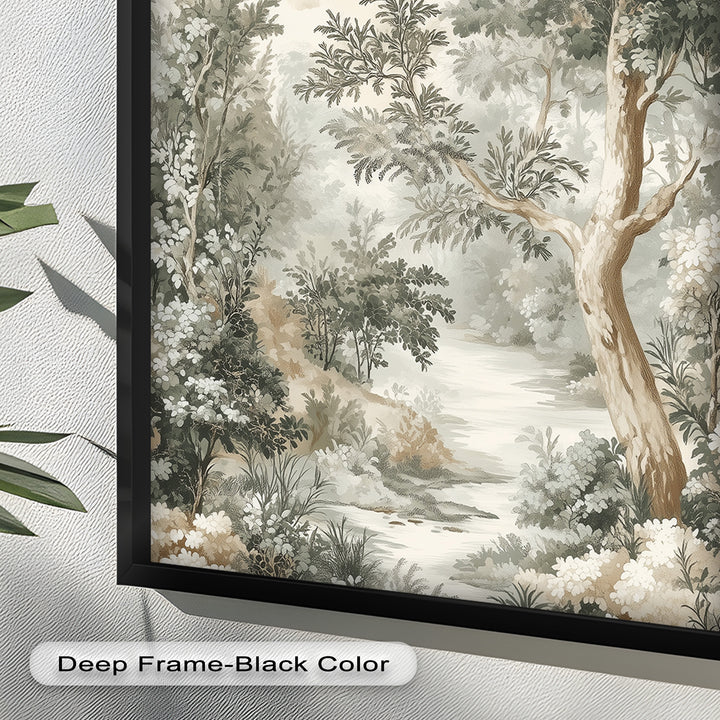 Antique Nature Wall Art-Forest Landscape Oil Paintin