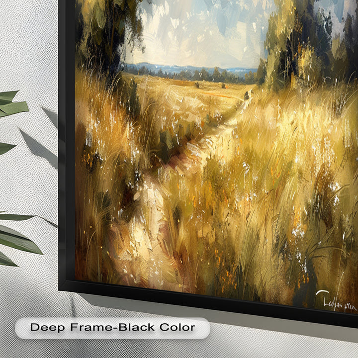 Nostalgic Landscape Framed Art – Nature Oil Painting