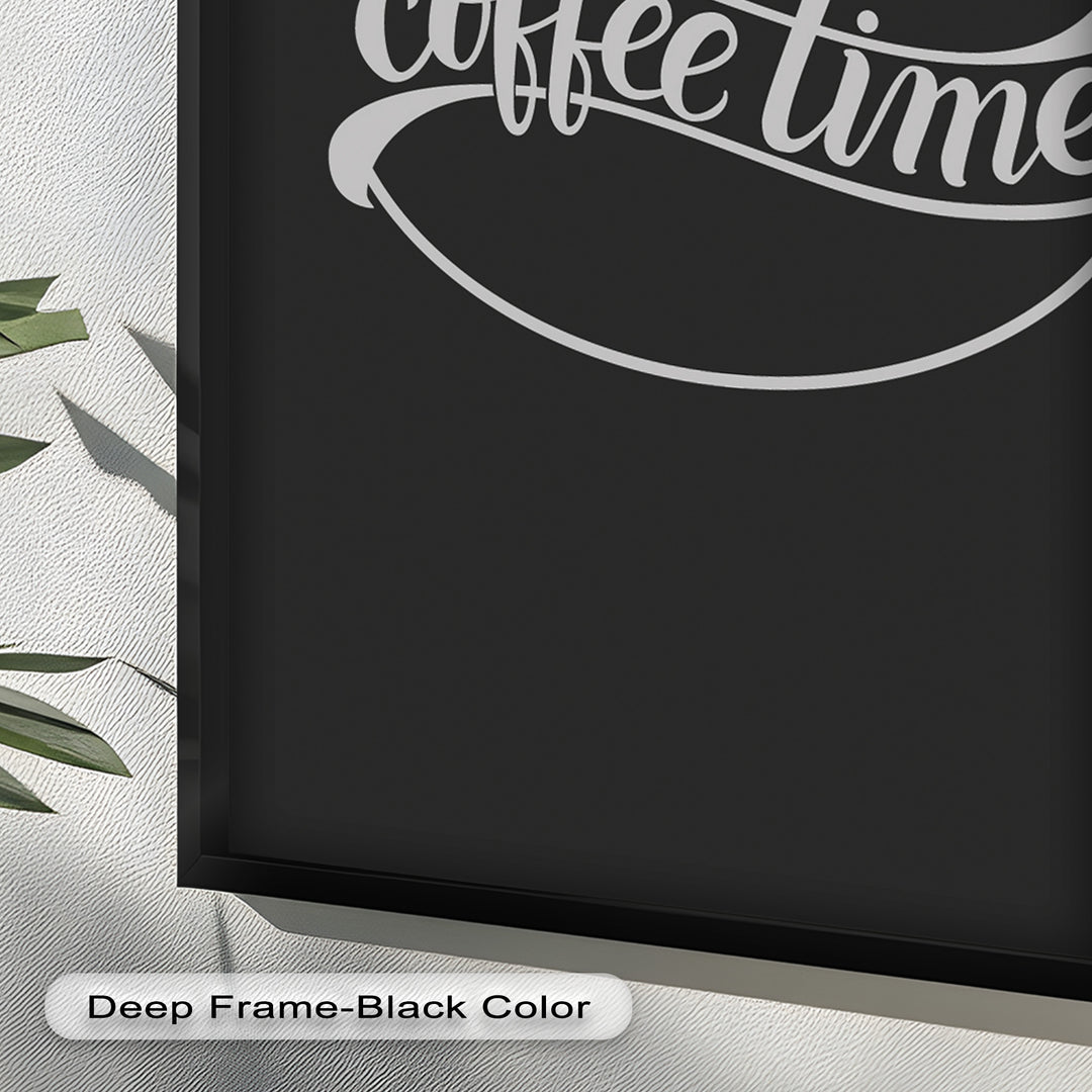 Modern Coffee Time Typography – Minimalist Oil Painting